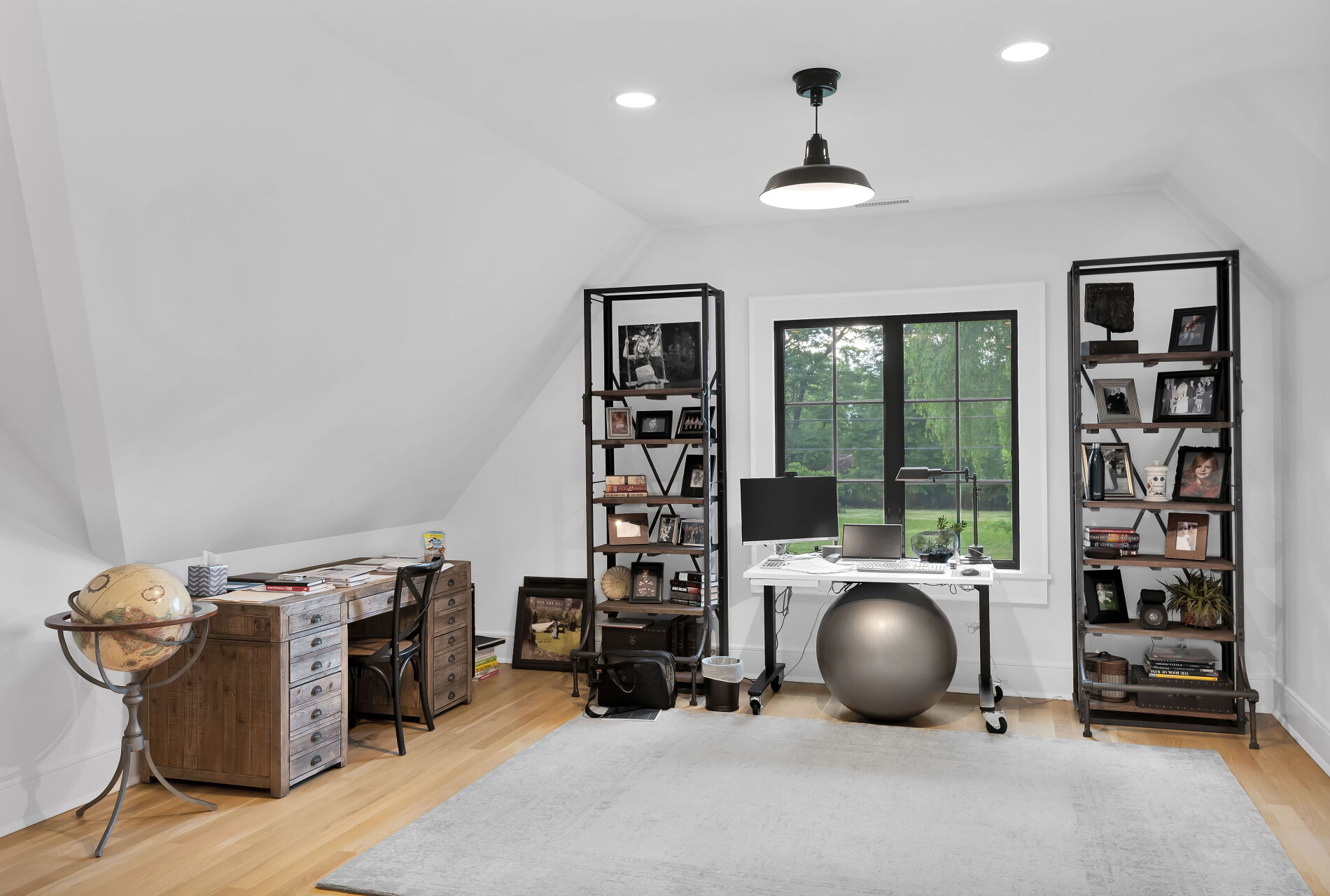 838 Seneca Road Franklin Lakes, NJ 07417 - Photo 60 of 92 a room with wooden floor and gym equipment