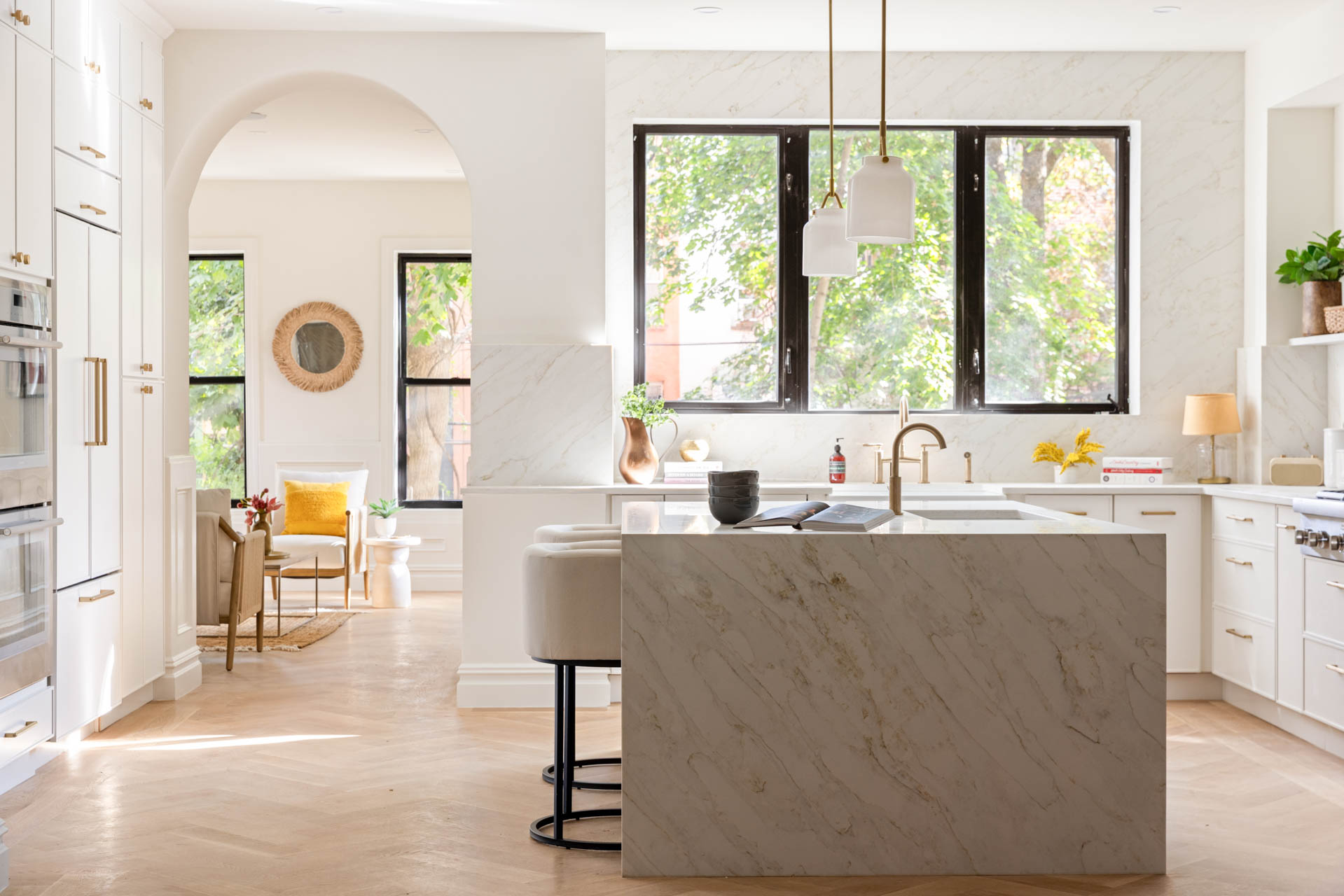 175 St James Place Brooklyn, NY 11238 - Photo 4 of 23 a living room with furniture and a large window