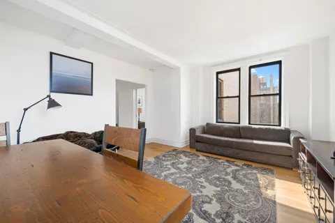 a living room with furniture and a couch