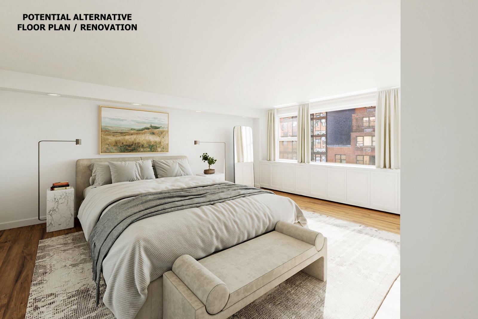 139 East 33rd Street, Unit 12DE Manhattan, NY 10016 - Photo 9 of 27 a bedroom with a bed and a window