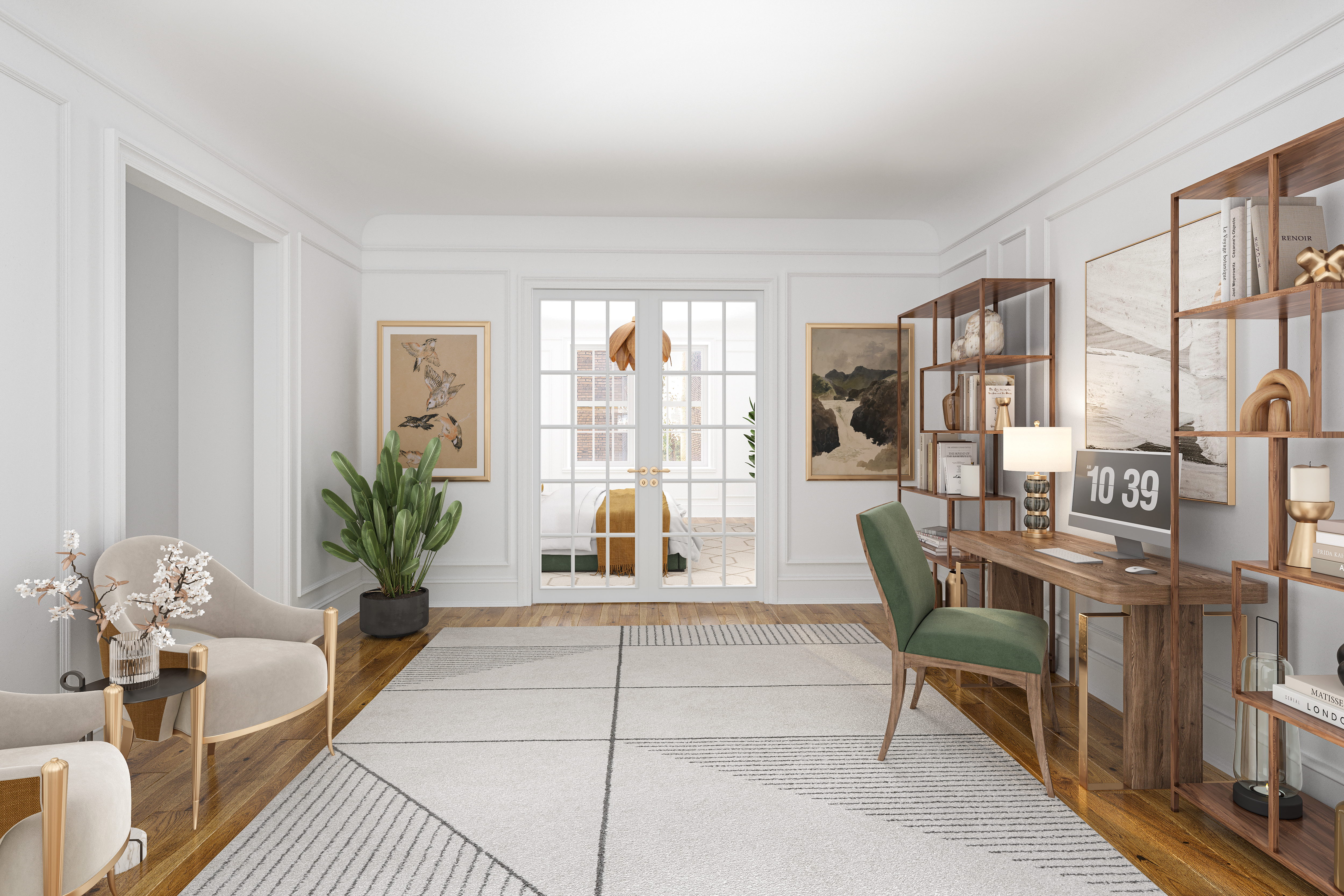 285 Riverside Drive, Unit 5B Manhattan, NY 10025 - Photo 5 of 10 a living room with furniture and a large window