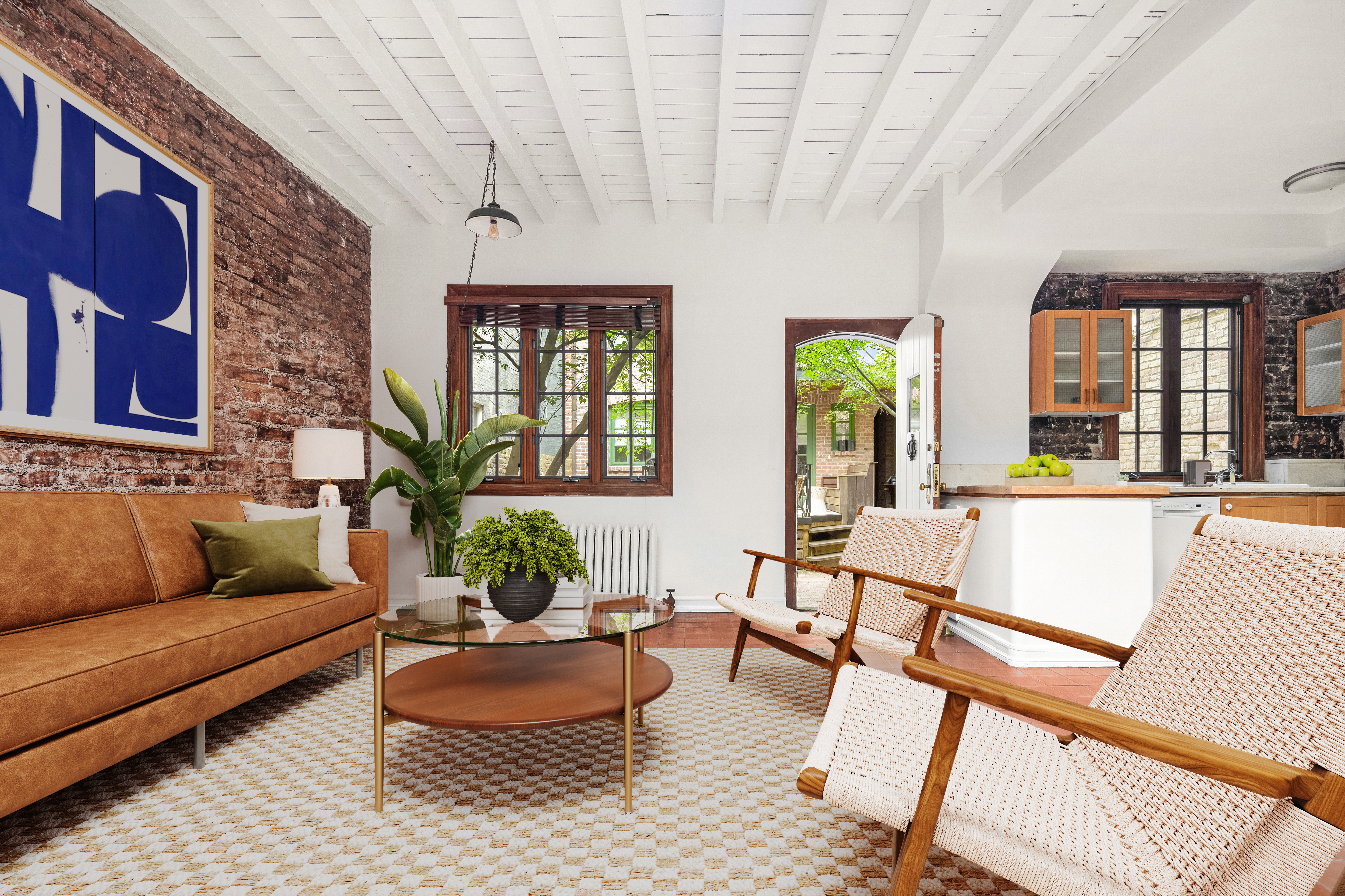 61 1/2 Perry Street Manhattan, NY 10014 - Photo 3 of 10 a living room with furniture and wooden floor