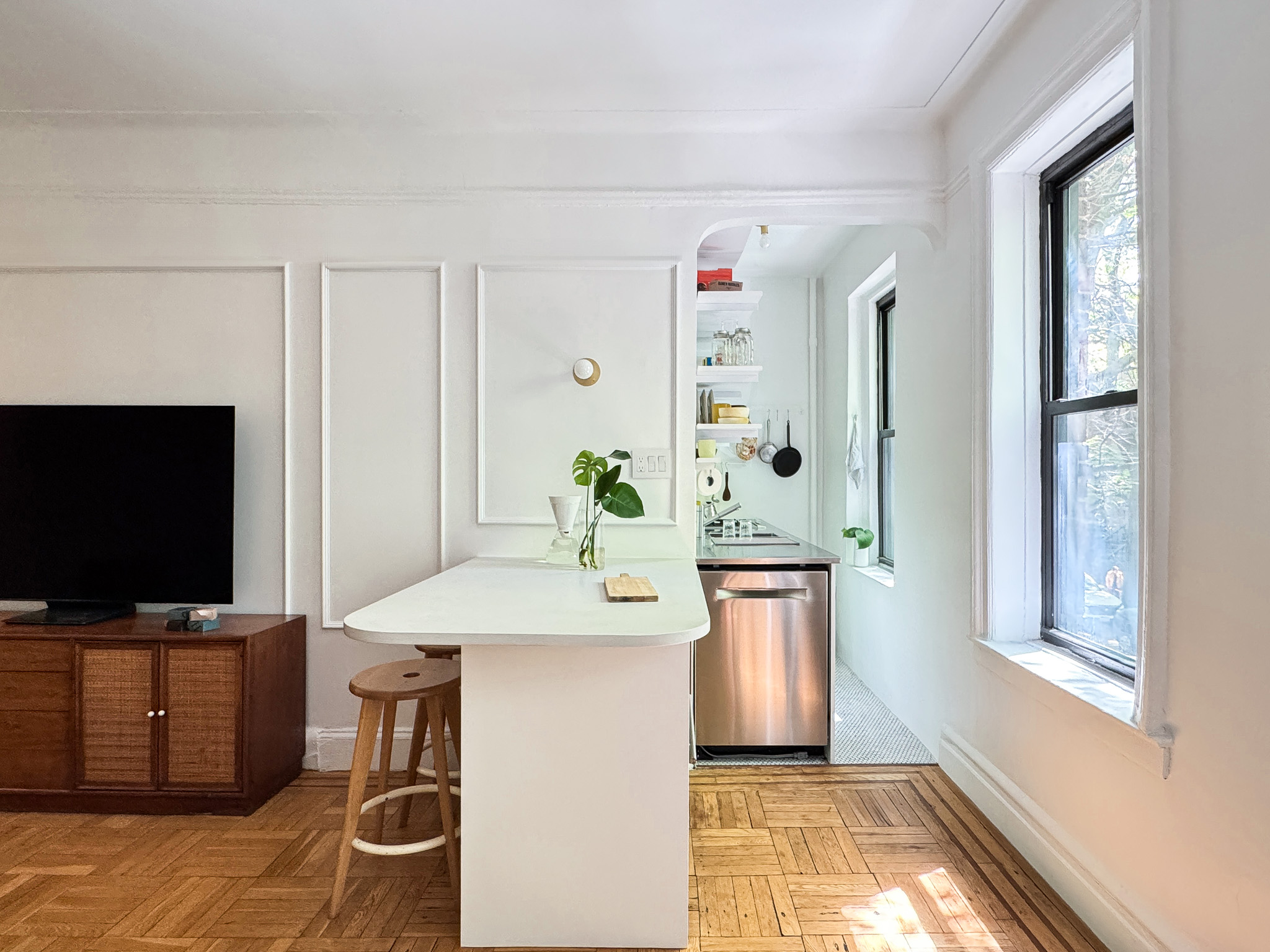 333 4th Street, Unit 2A Brooklyn, NY 11215 - Photo 3 of 12 a living room with furniture and a flat screen tv