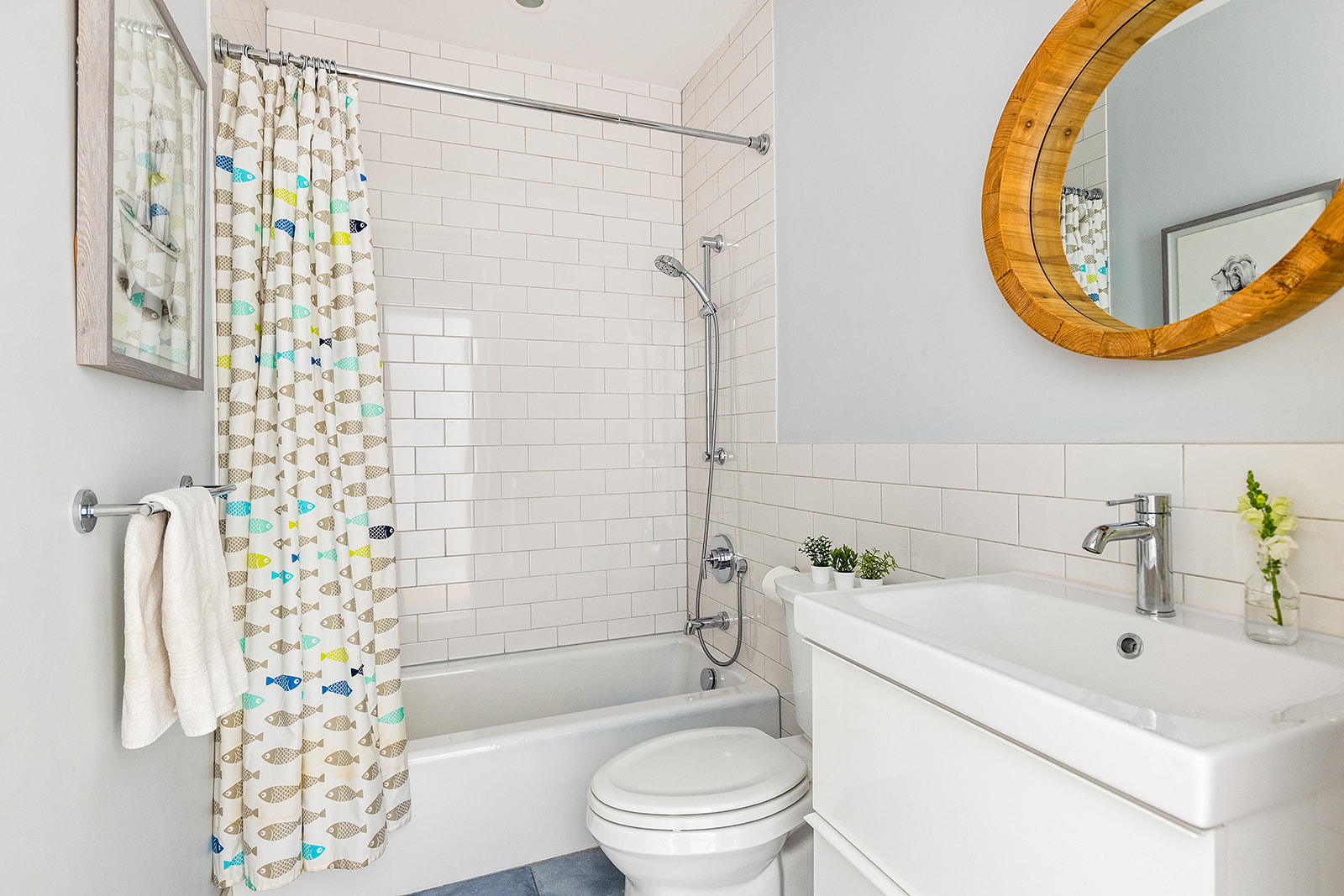 682 A 6th Avenue Brooklyn, NY 11215 - Photo 9 of 16 a bathroom with a sink and a mirror