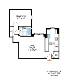 a picture of a park with an bench