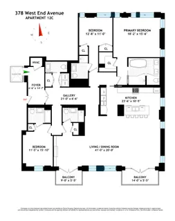 $8,950,000 | 378 West End Avenue, Unit 12C | Upper West Side