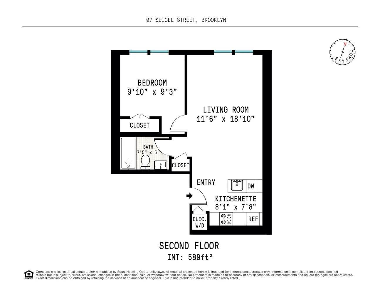 $3,495 | 97 Seigel Street, Unit 2B | Williamsburg