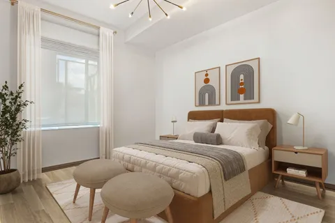 a kitchen with a refrigerator and a sink