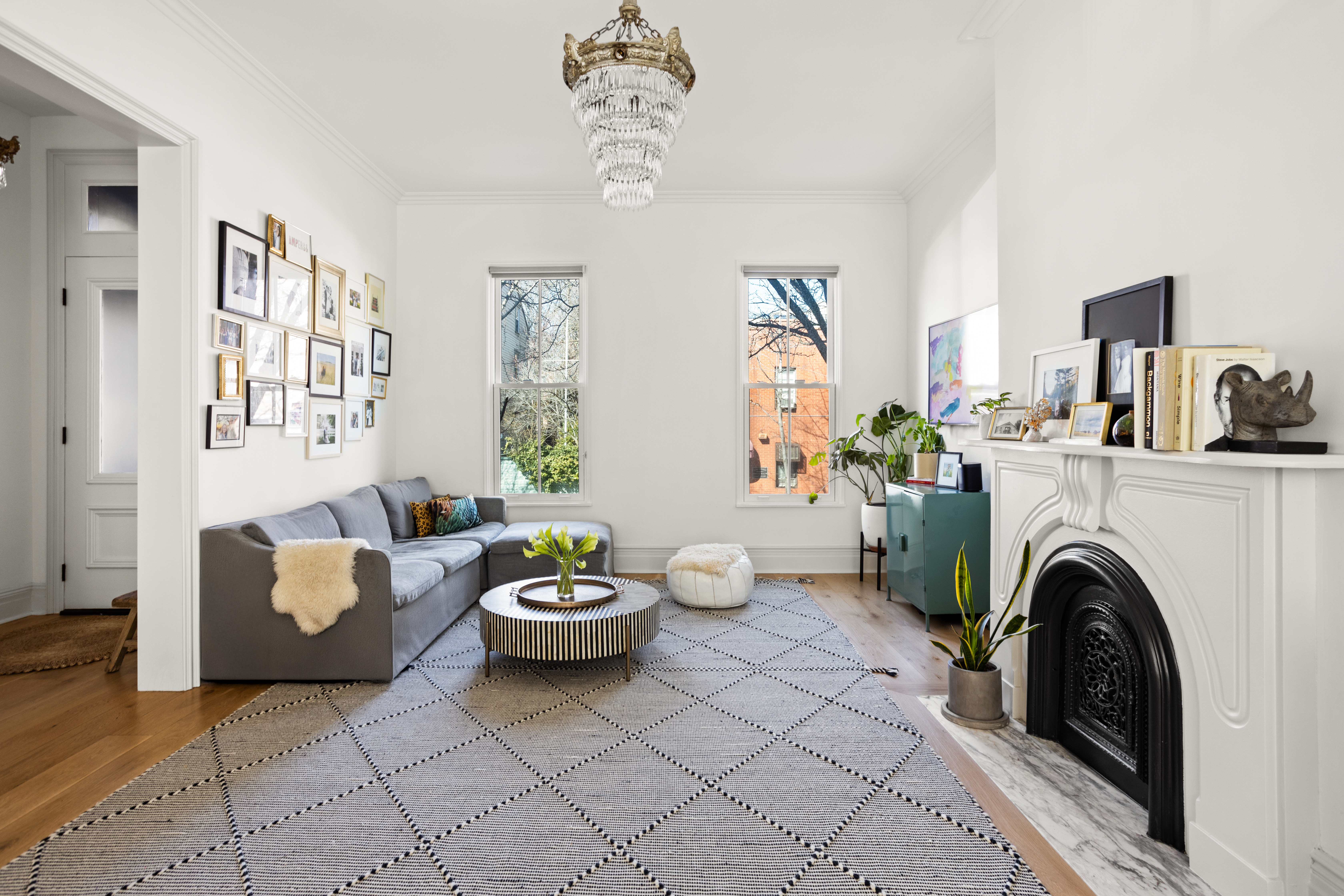146 1/2 Java Street Brooklyn, NY 11222 - Photo 4 of 23 a living room with furniture and a fireplace