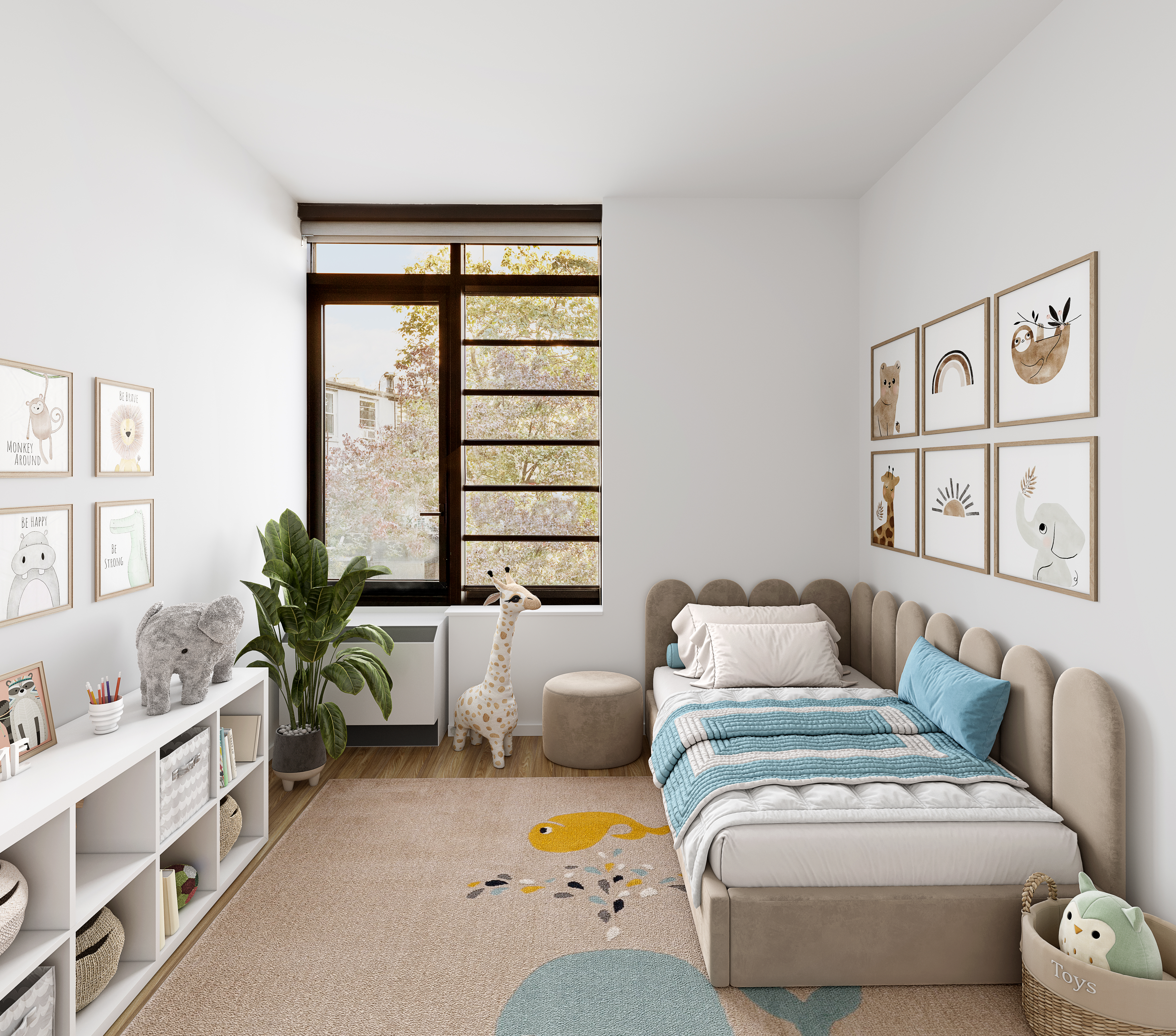 500 Waverly Avenue, Unit 2A Brooklyn, NY 11238 - Photo 4 of 14 a bedroom with furniture and a large window