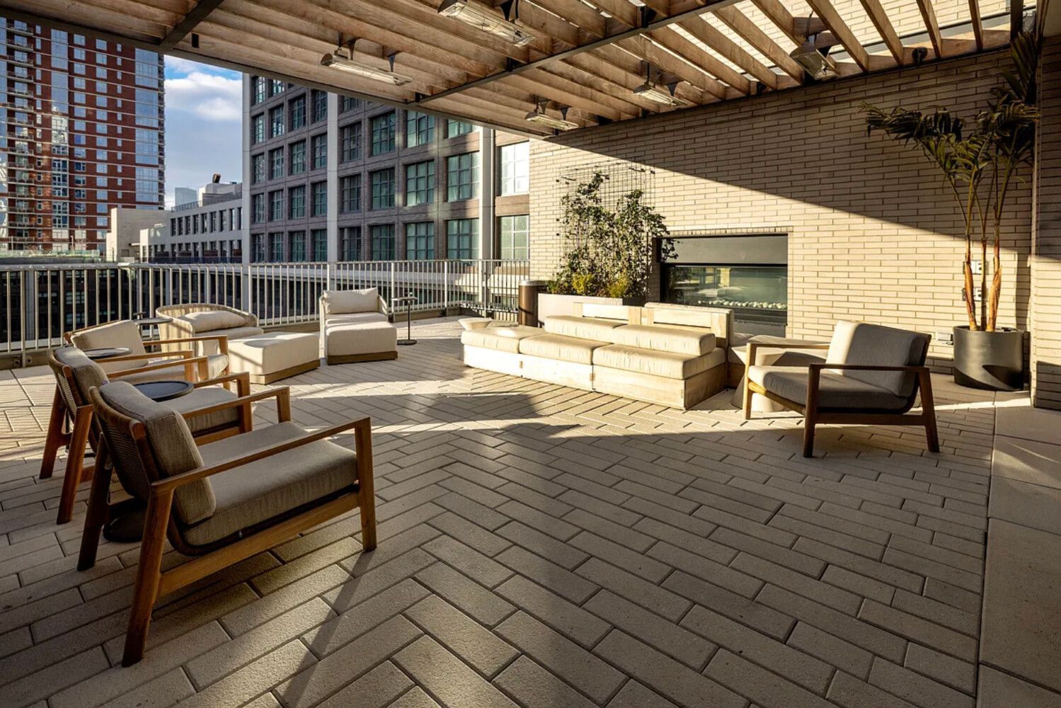 a view of outdoor seating