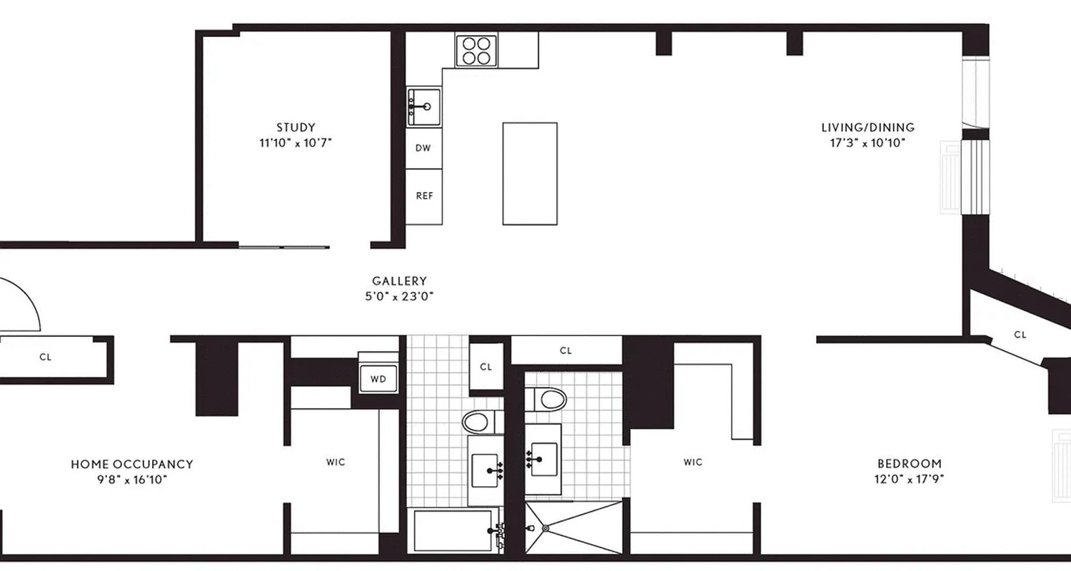365 Bridge Street, Unit 12H Brooklyn, NY 11201 - Photo 12 of 12 a picture of a bench in front of a door