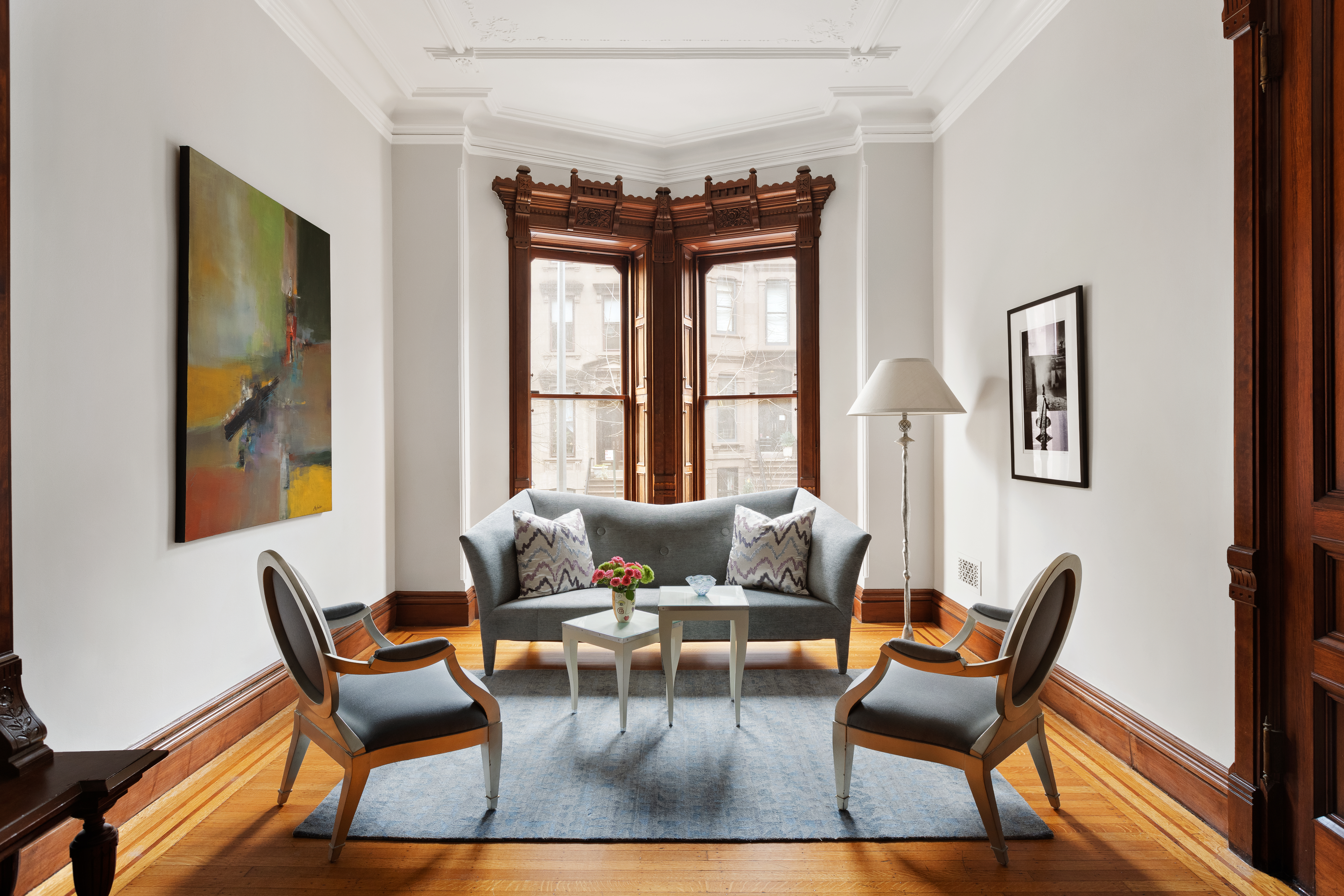 196 Berkeley Place Brooklyn, NY 11217 - Photo 3 of 25 a living room with furniture and a large window