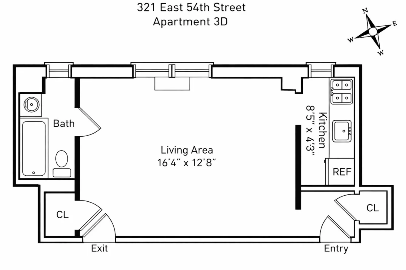 $330,000 | 321 East 54th Street, Unit 3D | Sutton Place