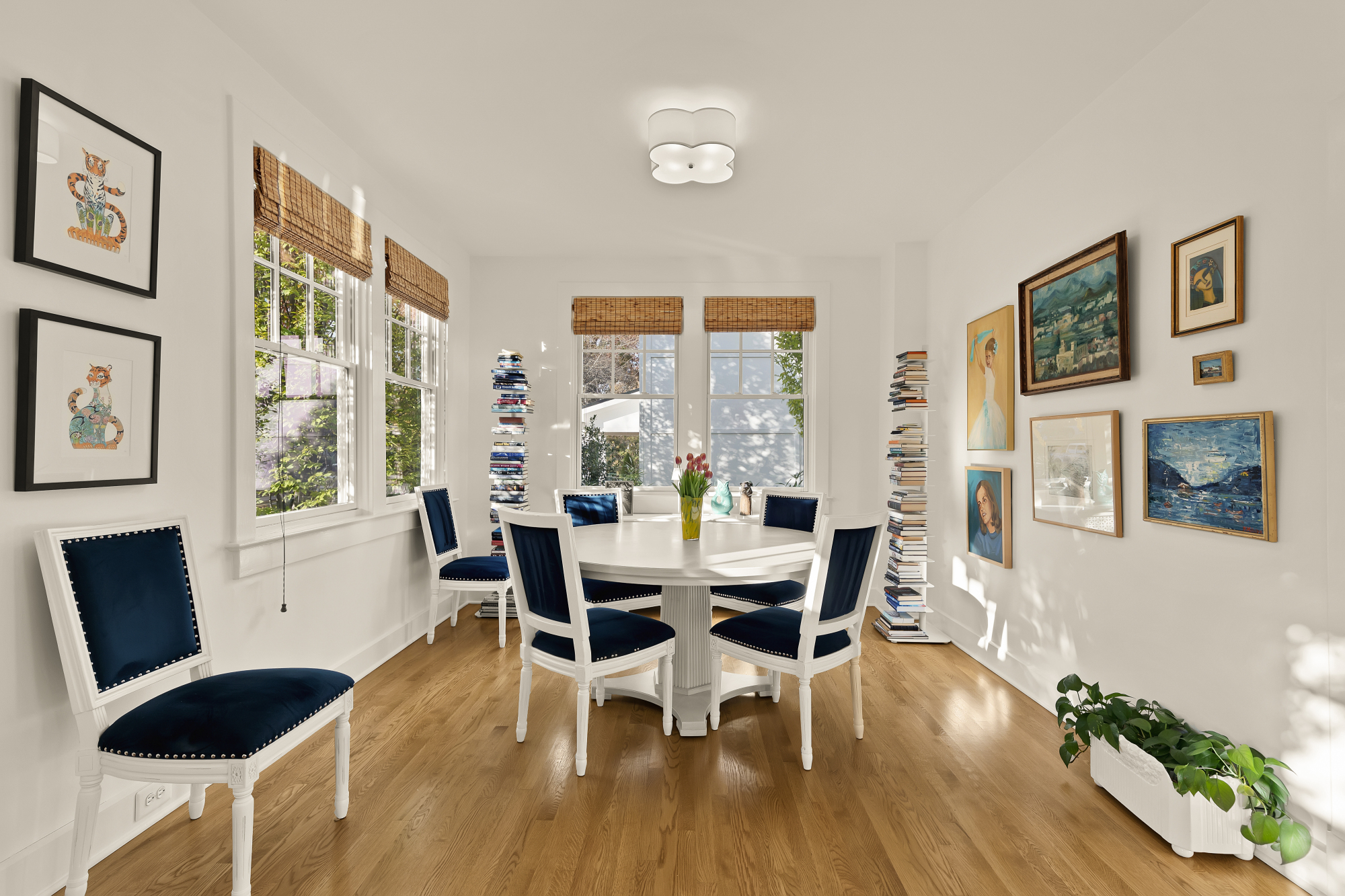6815 Delaware Street Chevy Chase, MD 20815 - Photo 9 of 34 a view of a dining room with furniture window and wooden floor