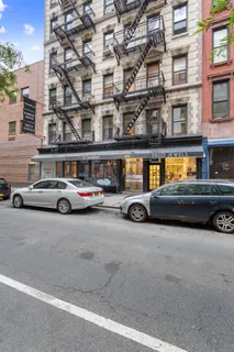 a car parked in front of a building