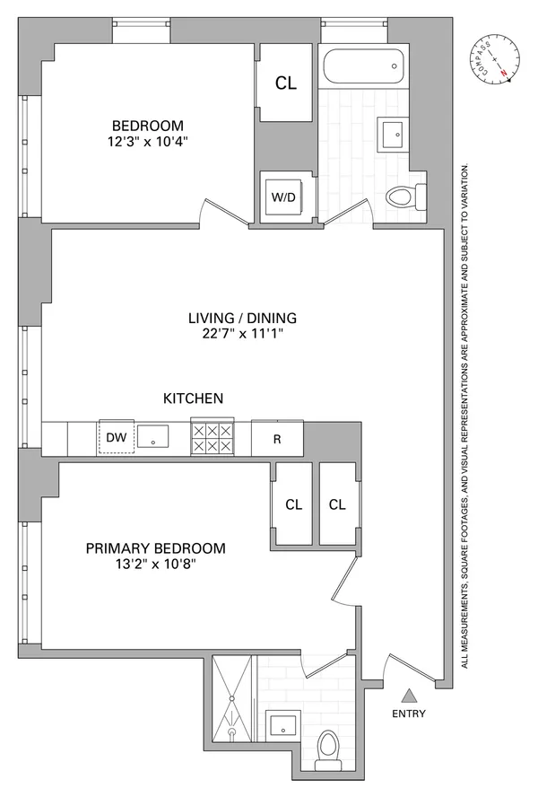 $6,495 | 416 West 52nd Street, Unit 523 | Hell's Kitchen