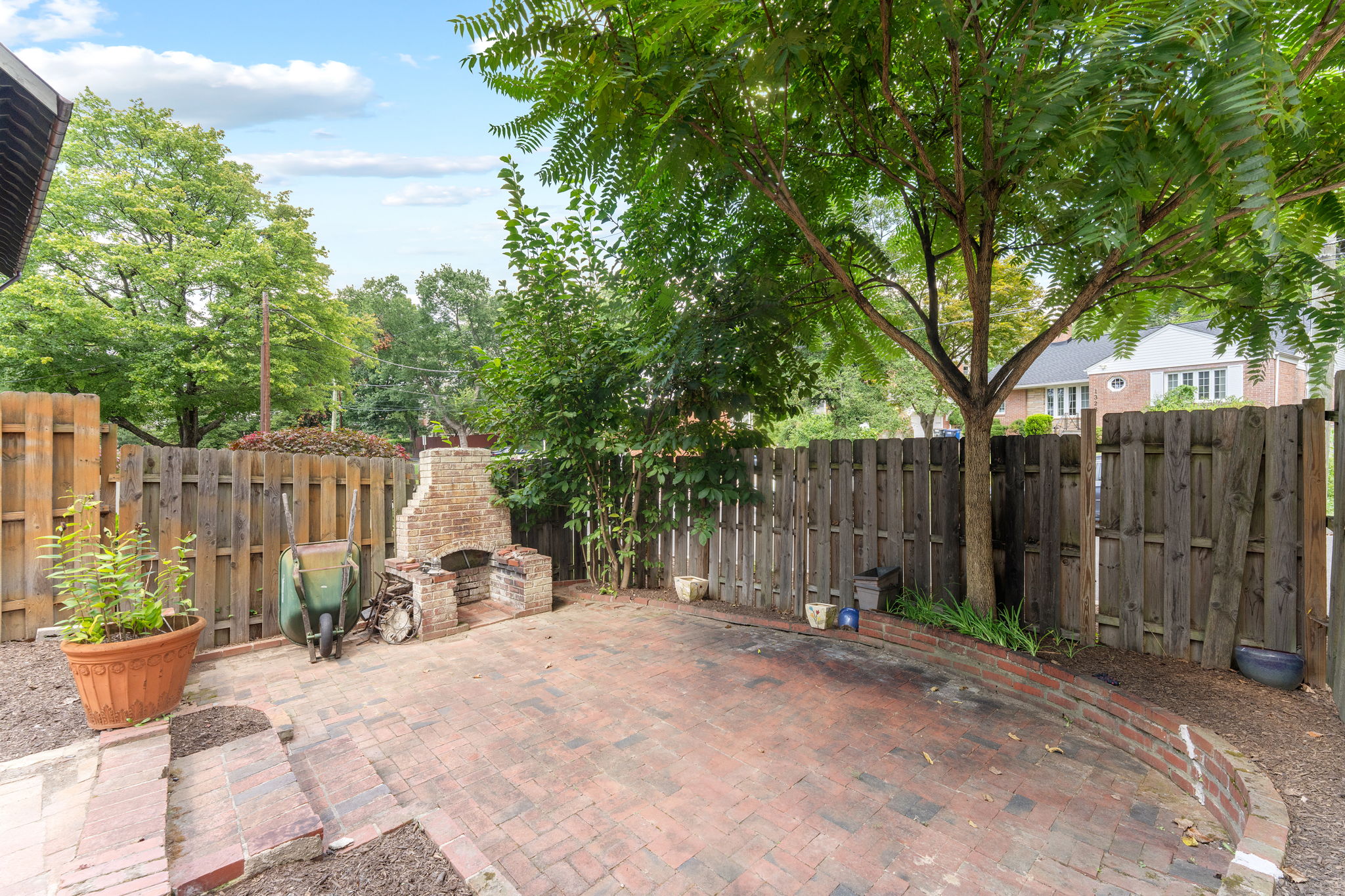 1325 Locust Road Northwest Washington, DC 20012 - Photo 52 of 56 a view of a backyard with wooden fence