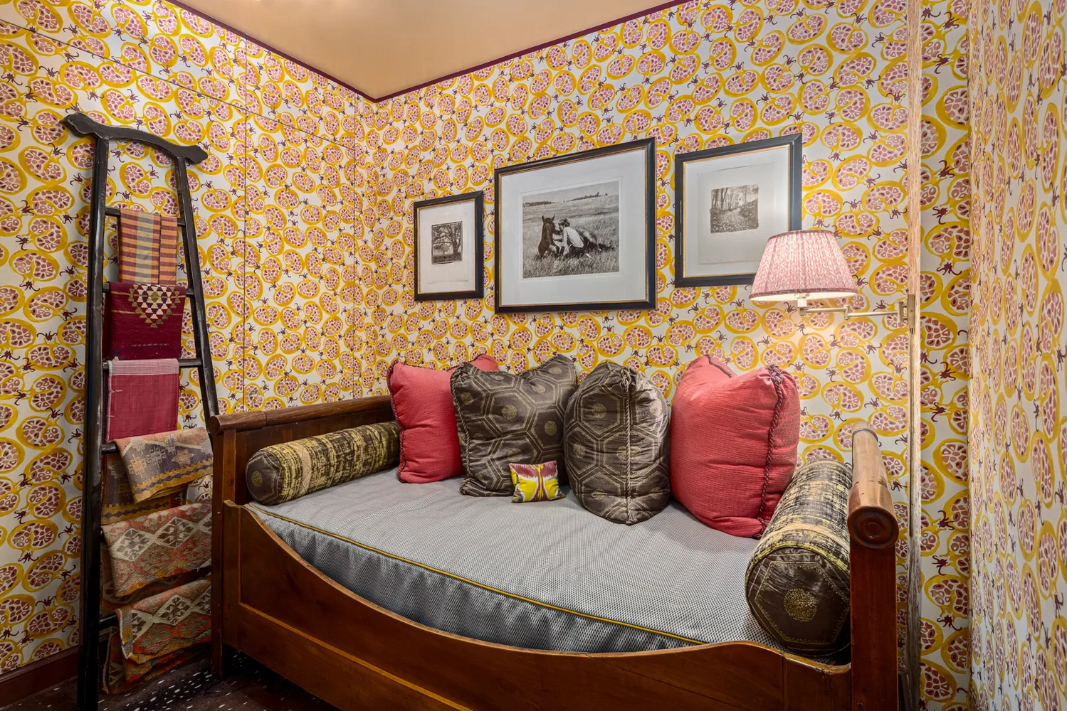 a bed room with a bed and a window