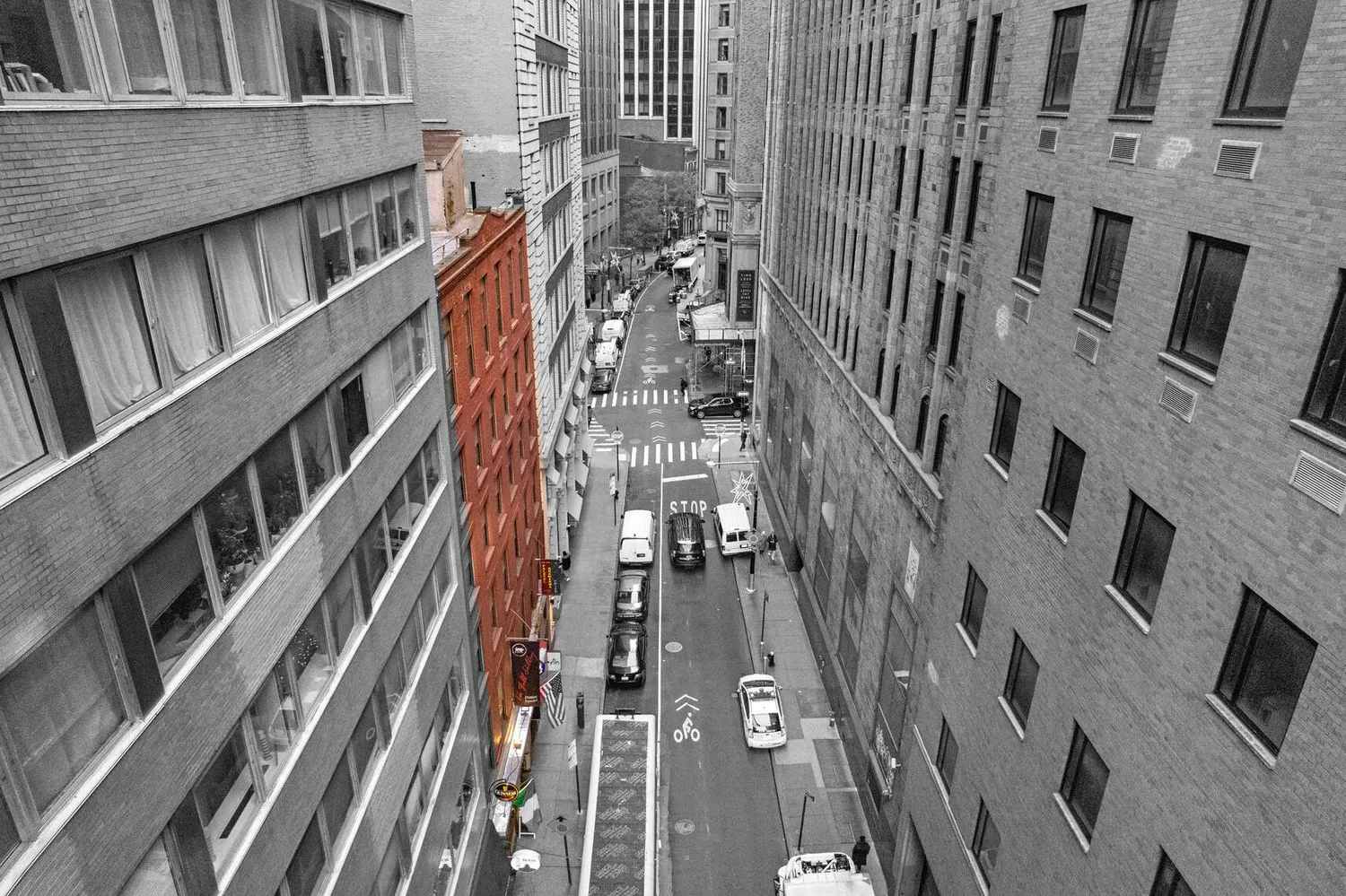 a view of a buildings with many windows