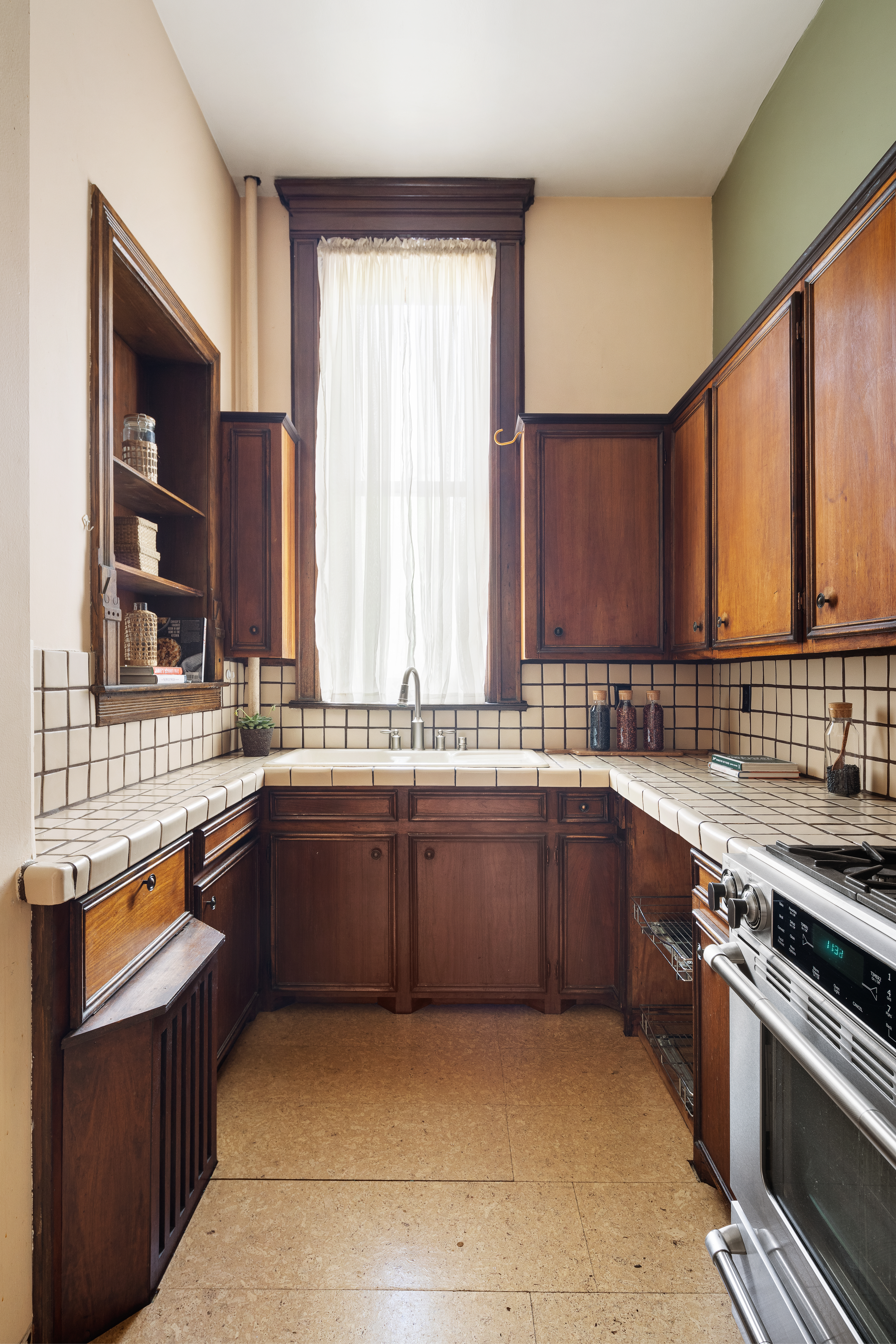 34 Mt Morris Park West Manhattan, NY 10027 - Photo 12 of 15 a large kitchen with a sink and cabinets