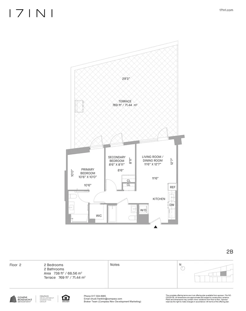 $1,662,500 | 171 North 1st Street, Unit 2B | Williamsburg