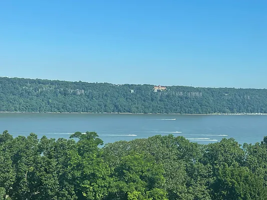 900 West 190th Street, Unit 9B Manhattan, NY 10040 - Photo 3 of 16 an aerial view of a houses with a yard and lake view