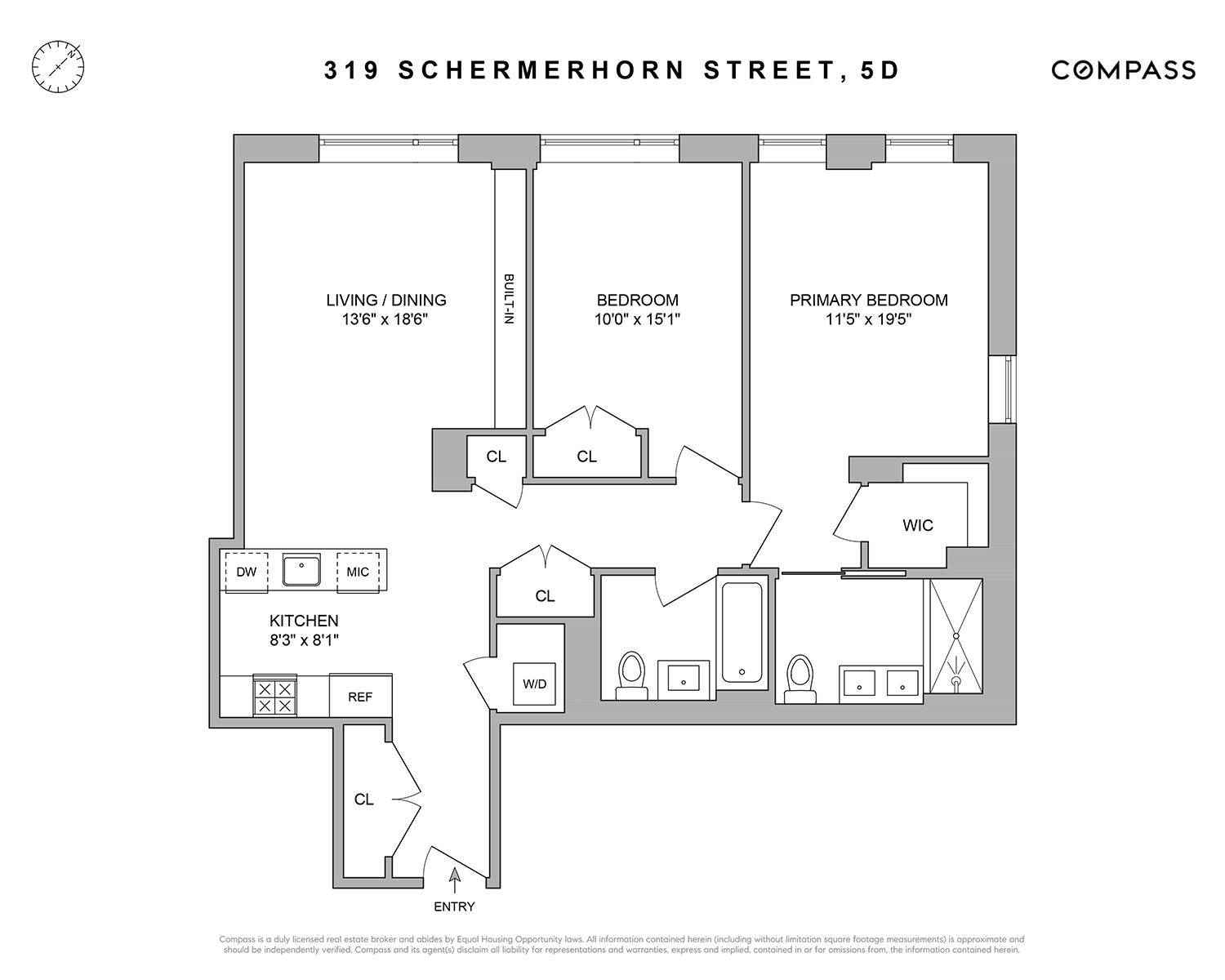 319 Schermerhorn Street, Unit 5D Brooklyn, NY 11217 - Photo 2 of 2 a picture of a bench in front of a wall