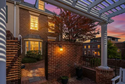 a view of a porch with a door
