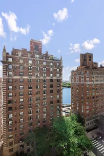 a view of a building and a street