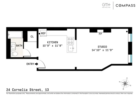 $499,000 | 24 Cornelia Street, Unit 13 | West Village