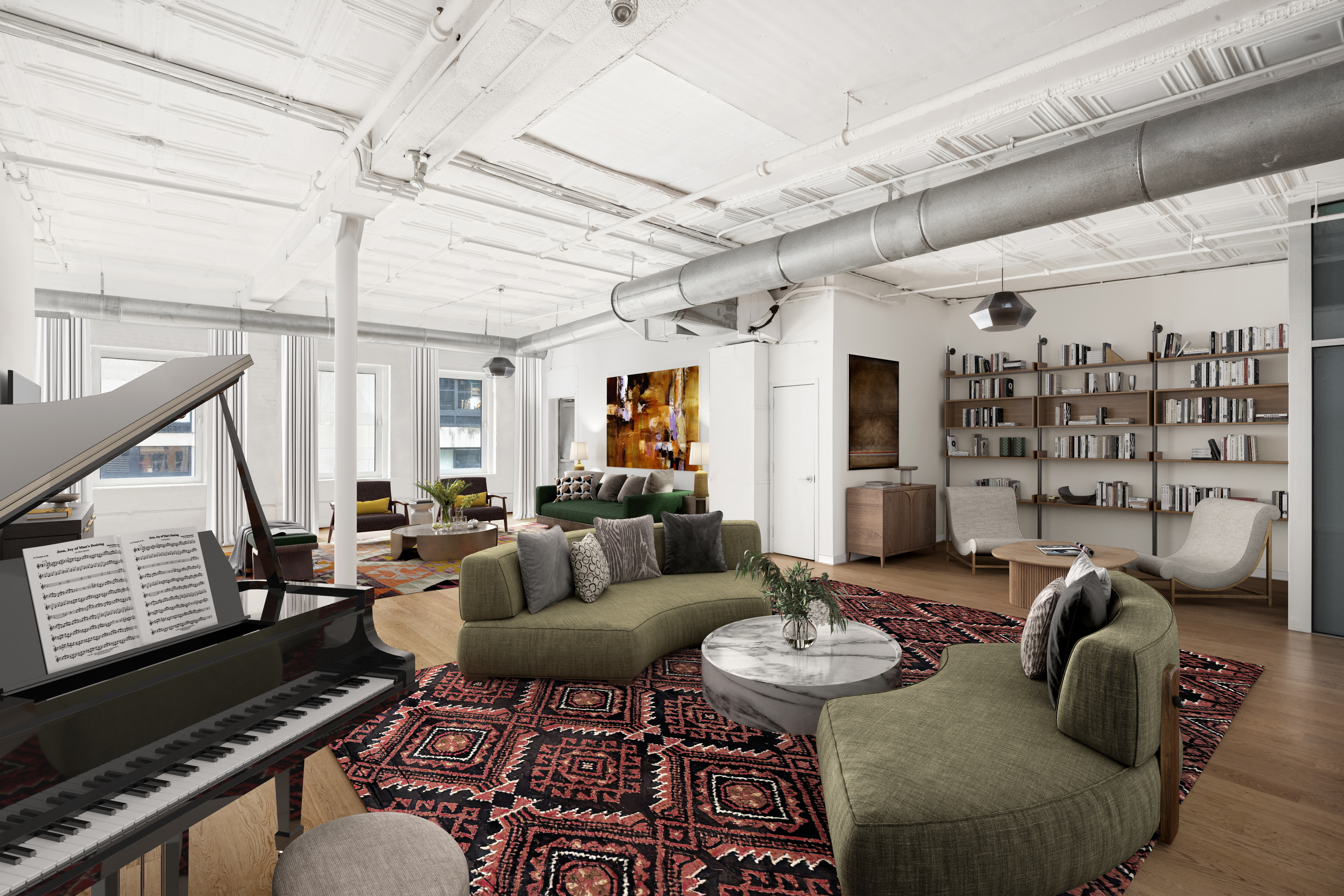 253 West 28th Street, Unit 5 Manhattan, NY 10001 - Photo 6 of 19 a living room with furniture and a flat screen tv