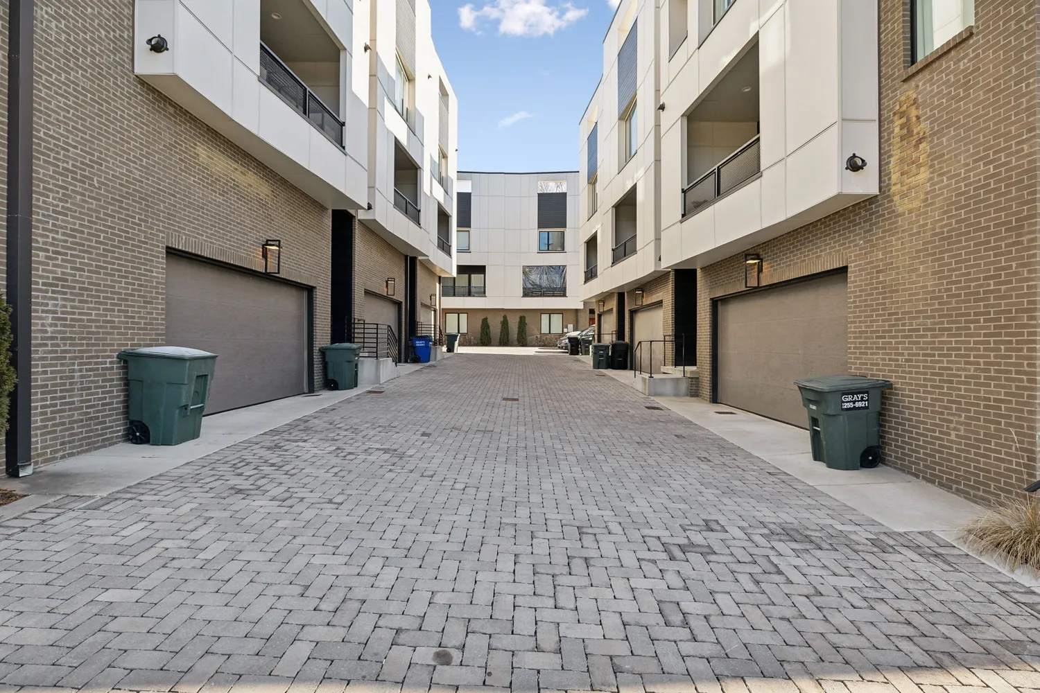 a aerial view of a house with a yard