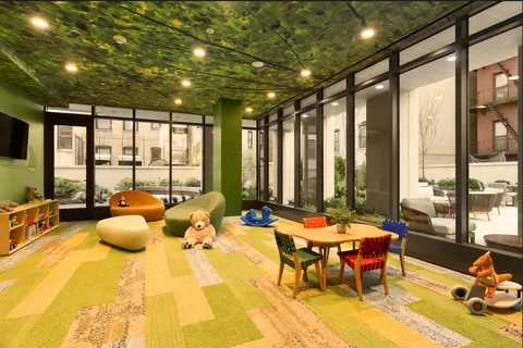 a outdoor space with lots of furniture and chandelier