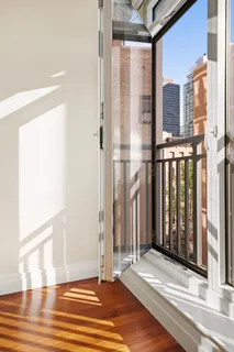 a view of a balcony door