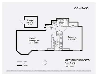 $765,000 | 263 West End Avenue, Unit 9E | Upper West Side