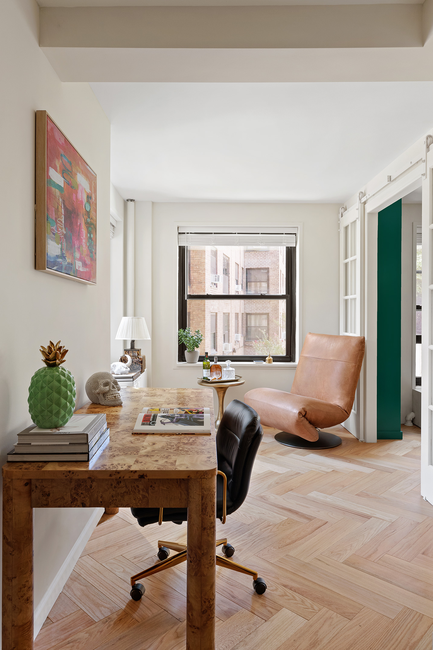 209 Clinton Avenue, Unit 2BC Brooklyn, NY 11205 - Photo 11 of 13 a living room with granite countertop furniture and a window