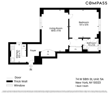 $675,000 | 74 West 68th Street, Unit 5A | Upper West Side