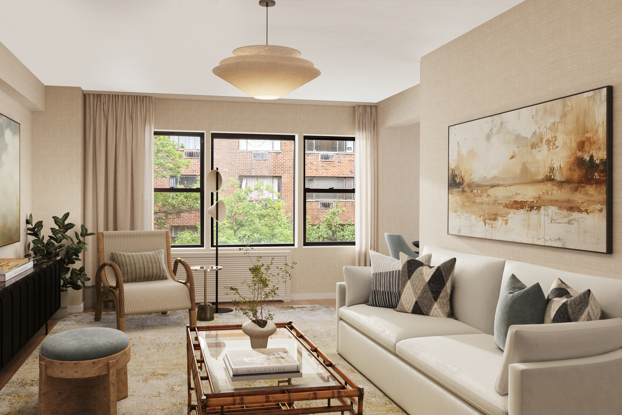 515 East 85th Street, Unit 6D Manhattan, NY 10028 - Photo 1 of 16 a living room with furniture and a large window
