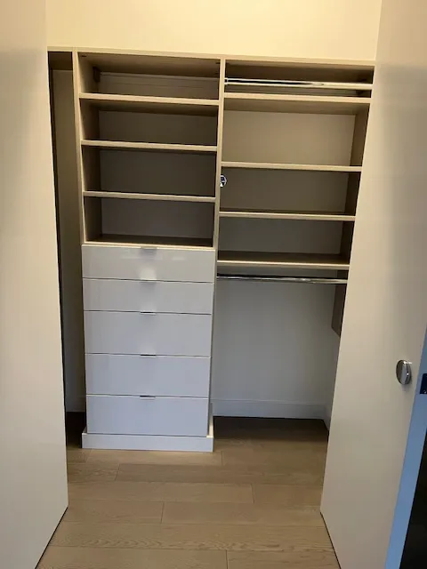 a close view of washer and dryer