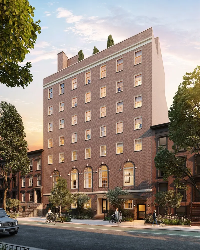 a front view of a building