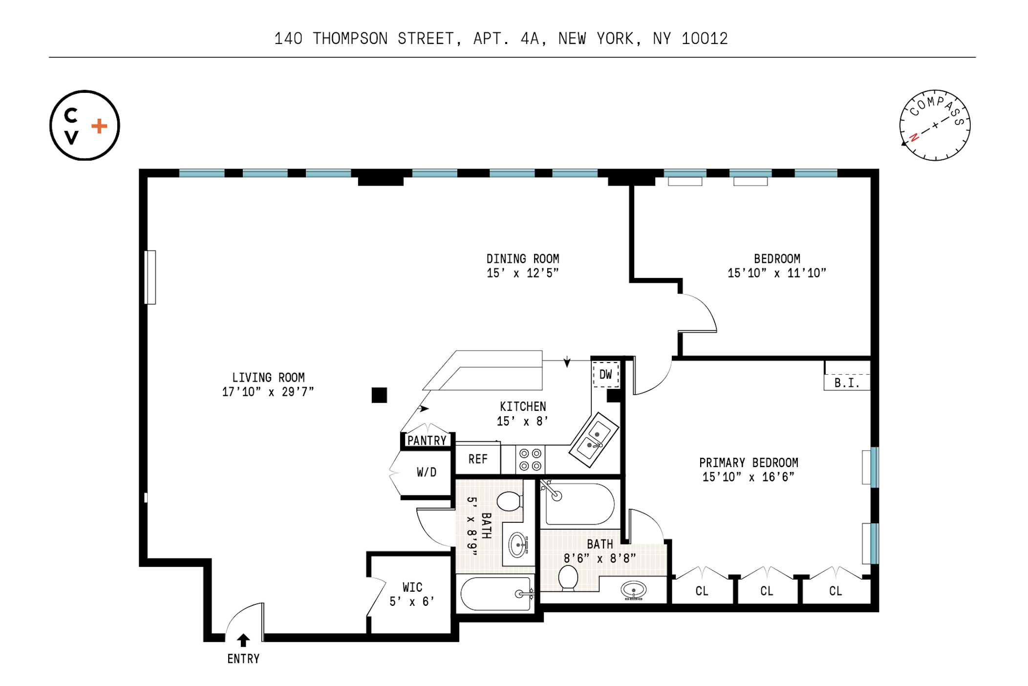 140 Thompson, Unit 4A Manhattan, NY 10012 - Photo 13 of 13 a picture of a bathroom