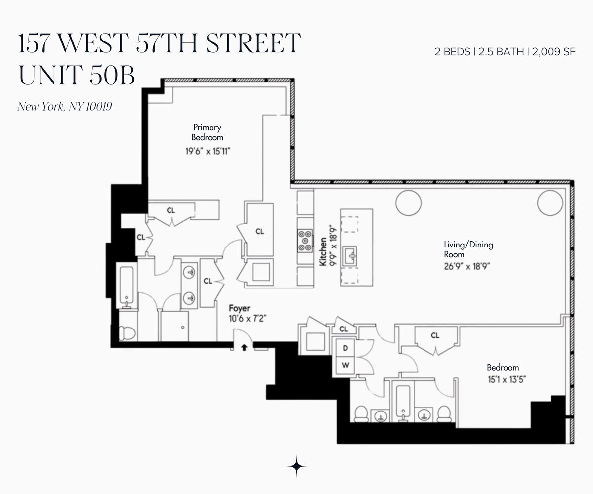 $6,495,000 | 157 West 57th Street, Unit 50B | Midtown Central