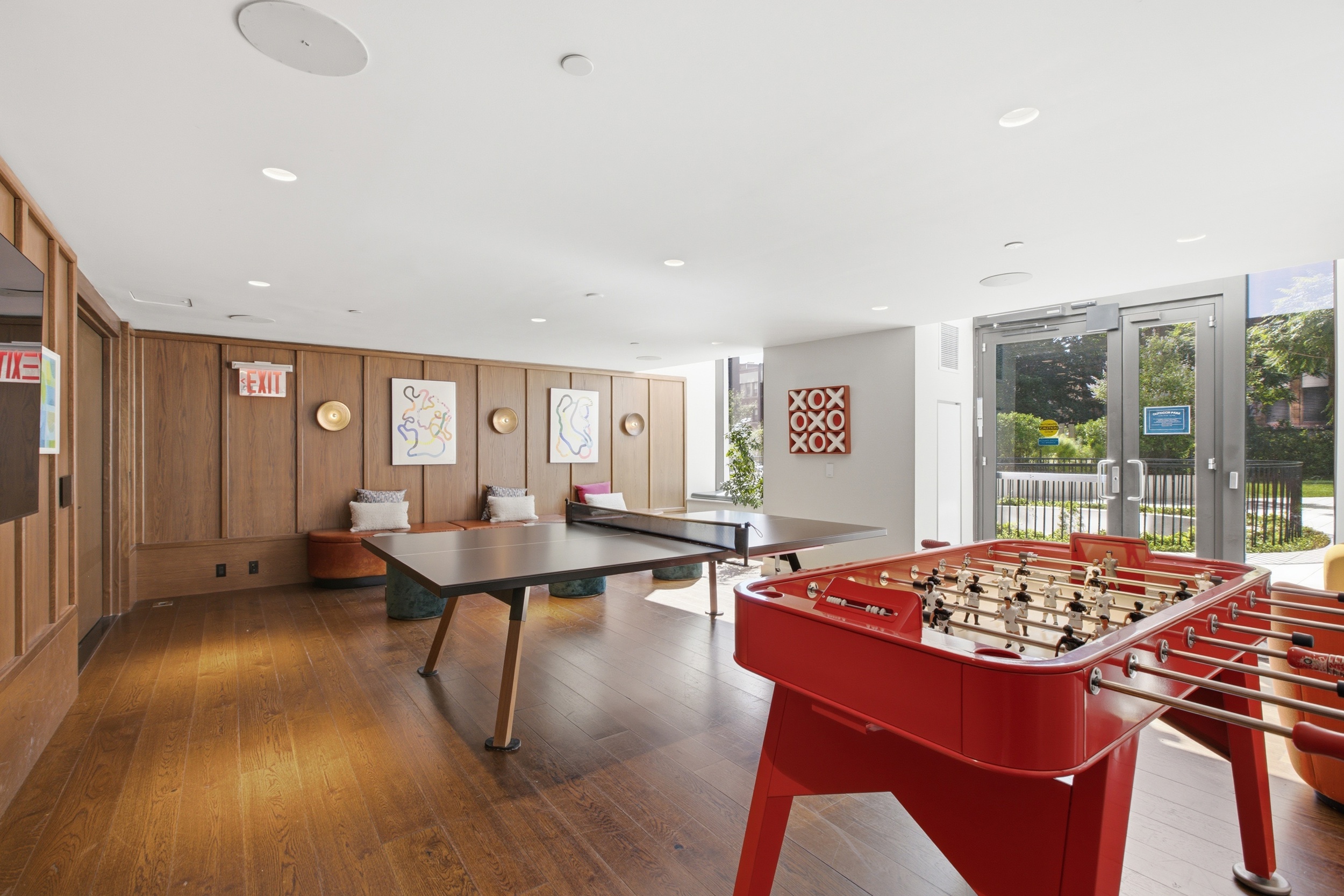 11 Hoyt Street, Unit 14M Brooklyn, NY 11201 - Photo 15 of 22 a outdoor space with furniture and wooden floor