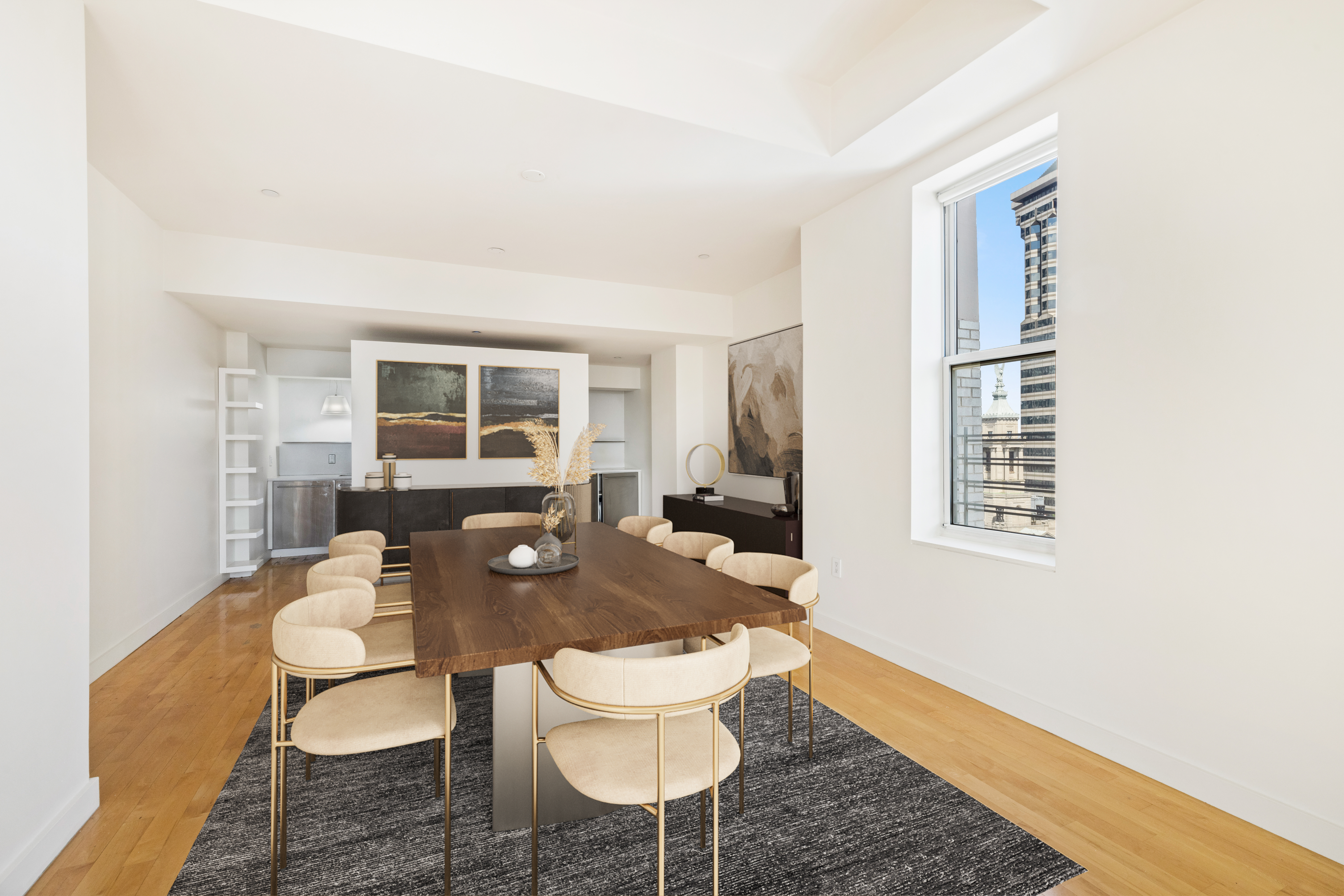 15 Broad Street, Unit 3930 Manhattan, NY 10005 - Photo 3 of 21 a living room with furniture and a window
