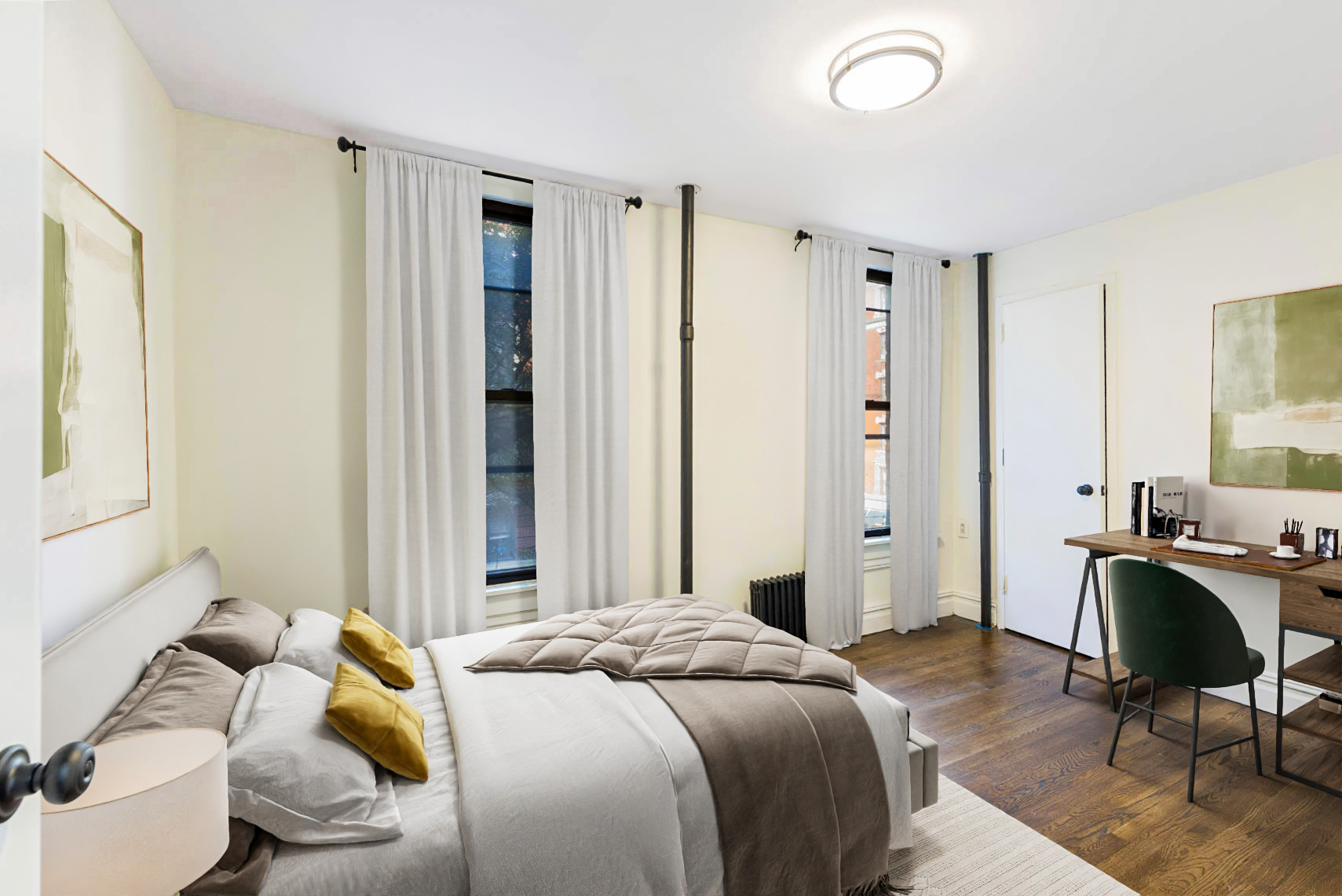 24 East 97th Street, Unit 10 Manhattan, NY 10128 - Photo 3 of 7 a bedroom with a bed and furniture