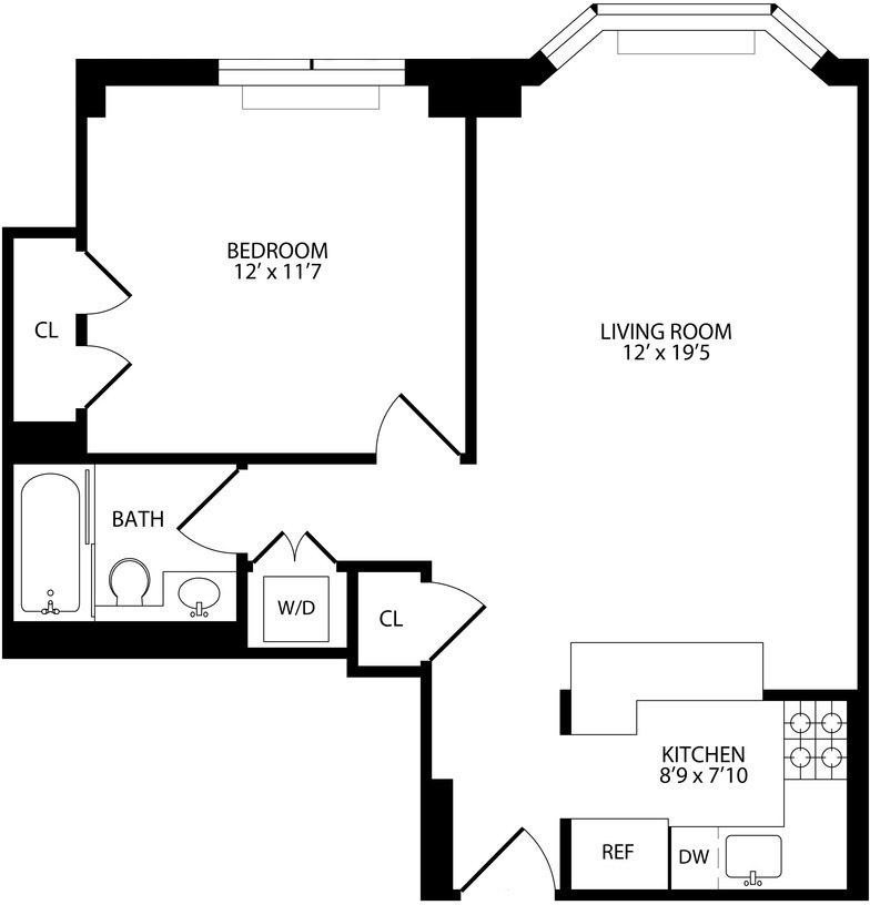 200 East 90th Street, Unit 7A Manhattan, NY 10128 - Photo 7 of 7 a picture of a bench in a white building