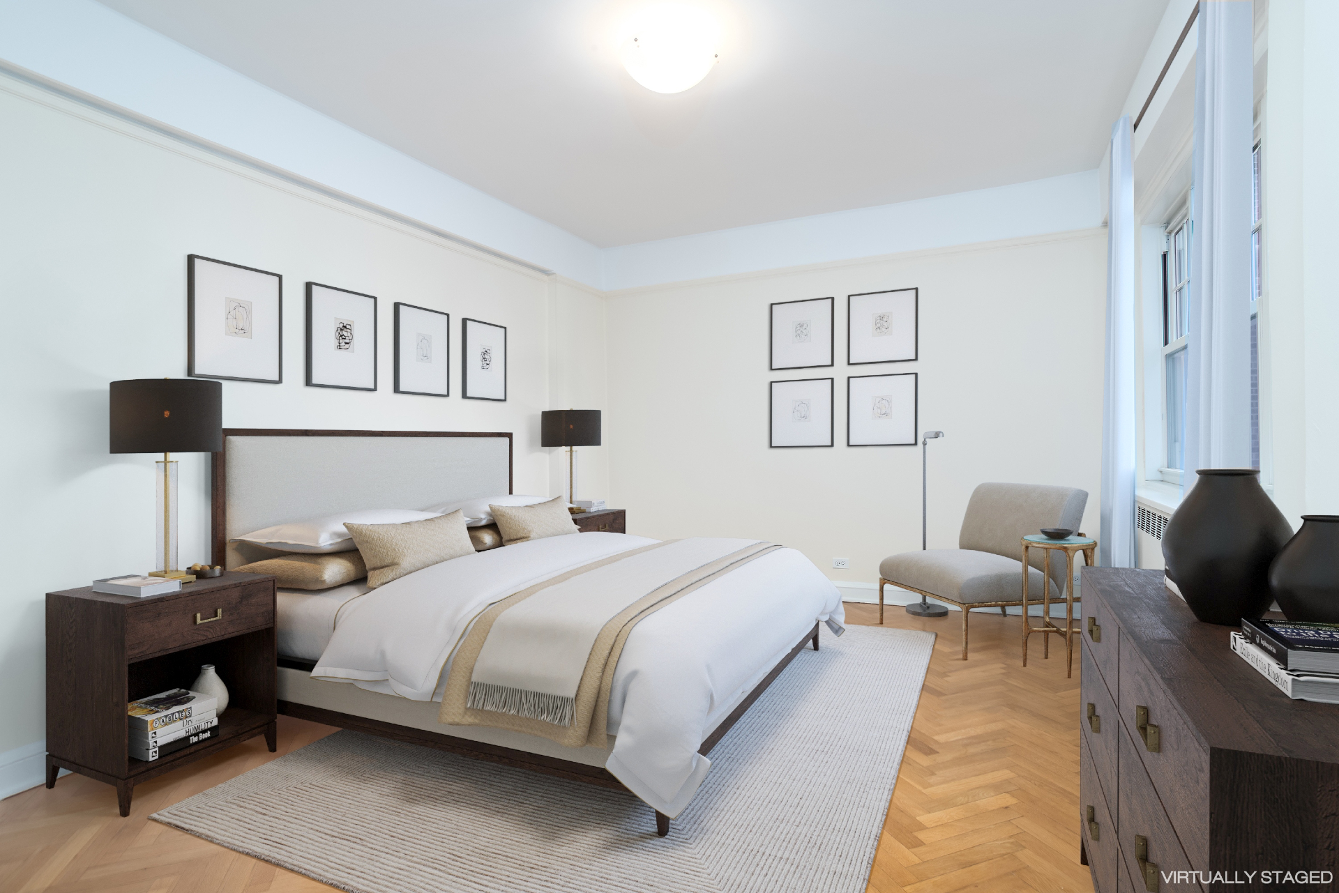 180 Cabrini Boulevard, Unit 37 Manhattan, NY 10033 - Photo 14 of 35 a bedroom with a bed and wooden floor