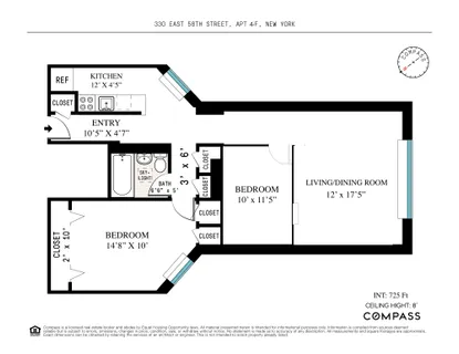 $4,400 | 330 East 58th Street, Unit 4F | Sutton Place