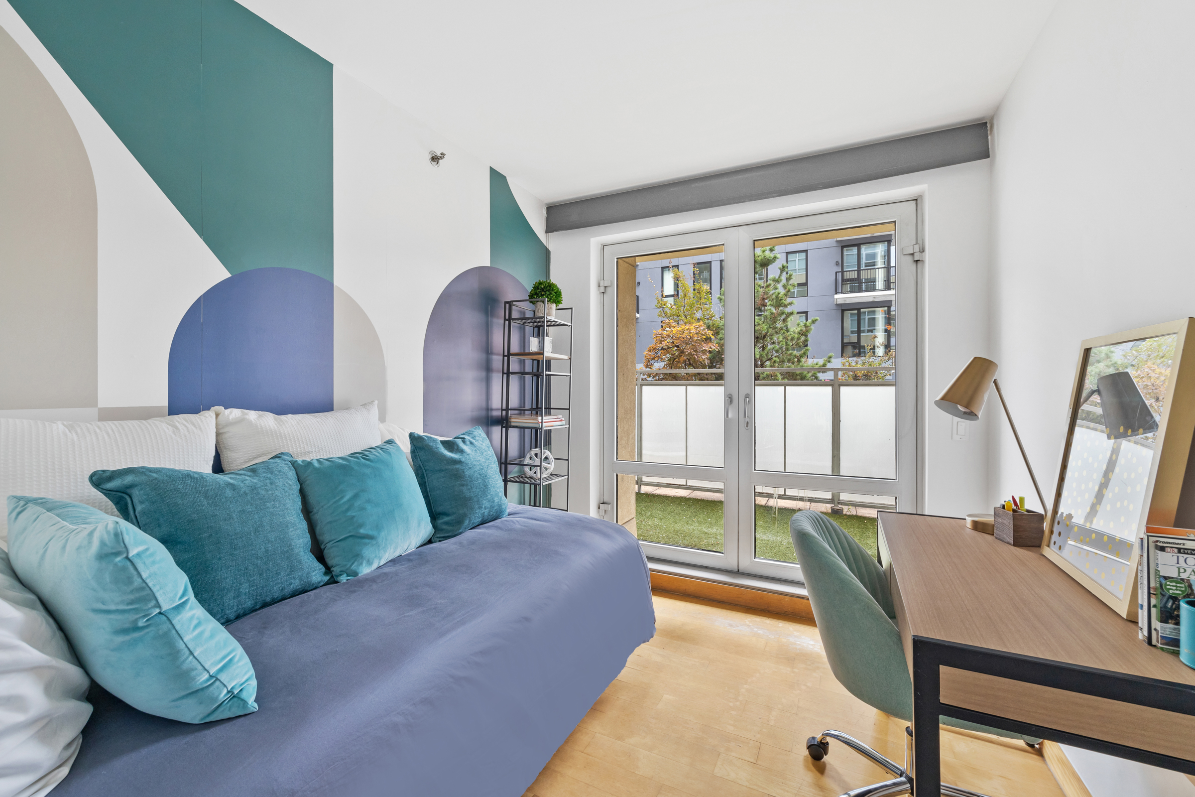 206 Front Street, Unit 1B Brooklyn, NY 11201 - Photo 6 of 13 a living room with furniture and a flat screen tv